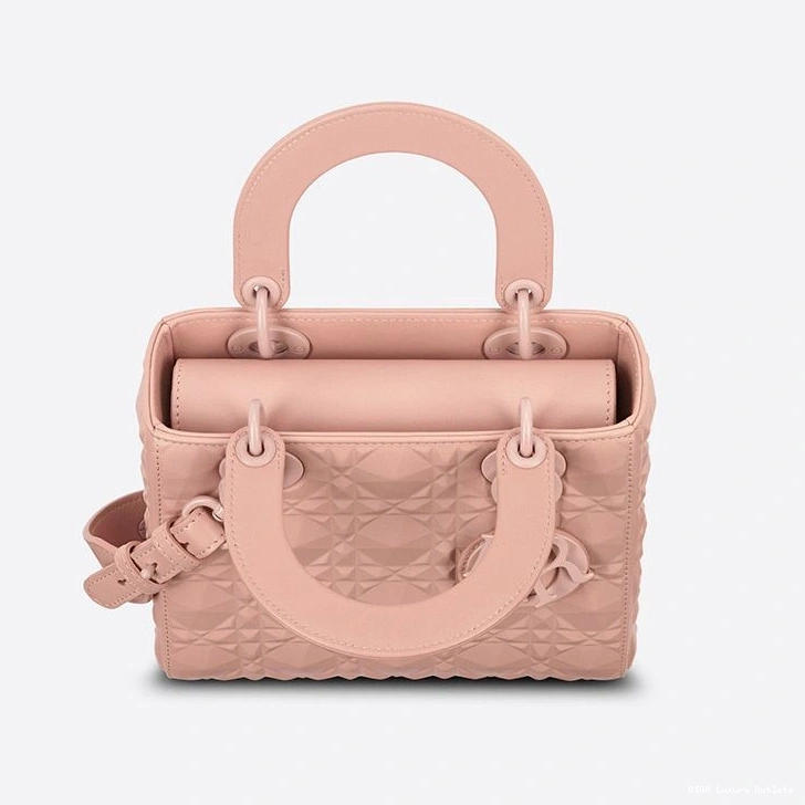 Cheap ABCDior Cannage My Ultramatte Calfskin Pink Diamond Bag Lady with Dior Motif 0817 Luxury